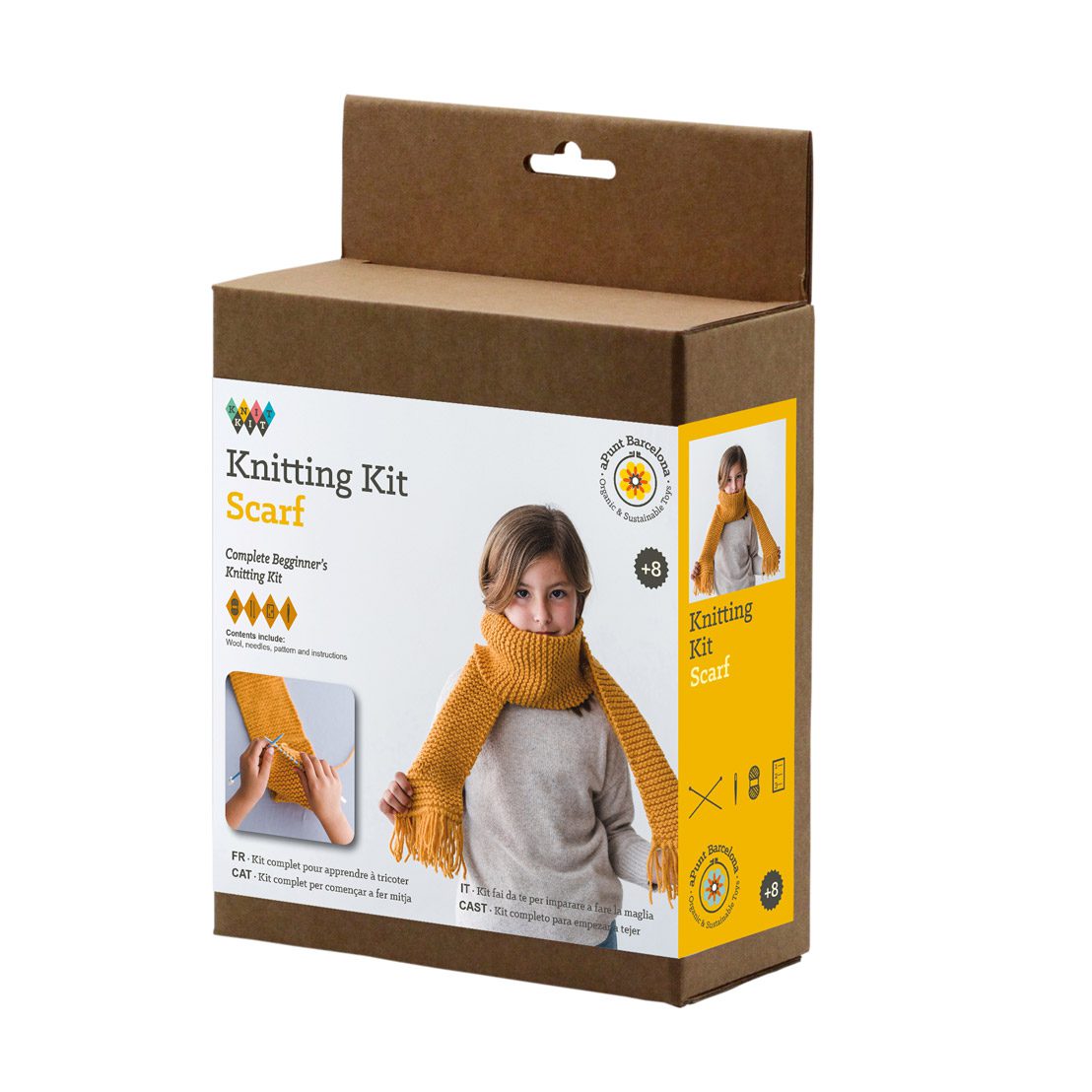 F8436562941611-00 Kit tricot écharpe curry